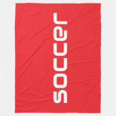 Couverture Polaire Cool Moderne Blanc Texte sur le rouge vif (Devant)