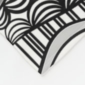 Couverture Polaire Cool Moderne Boho Black and White Motif Doodles (Coin)