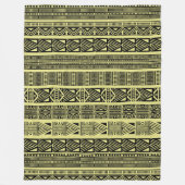 Couverture Polaire Cool Moderne Boho Black and Yellow Motif Bandes (Devant)