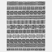 Couverture Polaire Cool moderne Boho noir et blanc Motif bandes (Devant)