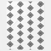 Couverture Polaire Cool moderne Boho noir et blanc Motif Rhombus (Devant)