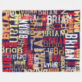 Couverture Polaire Cool Motif de typographie pour enfants garçons ou  (Devant (Horizontal))