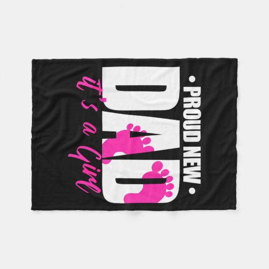 Couverture Polaire Cool Parent Apparel Proud New Dad It's A Girl - Me (Devant (Horizontal))