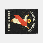 Couverture Polaire Cool People Are Born In December Christian  (Devant (Horizontal))