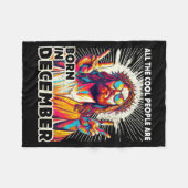 Couverture Polaire Cool People Are Born In December Christian Christm (Devant (Horizontal))