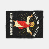 Couverture Polaire Cool People Are Born In December Christian Christm (Devant (Horizontal))