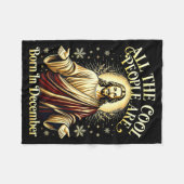 Couverture Polaire Cool People Are Born In December Christian Christm (Devant (Horizontal))