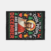 Couverture Polaire Cool People Are Born In December Christian Christm (Devant (Horizontal))