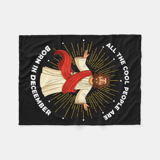 Couverture Polaire Cool People Are Born In December Christian Jesus C (Devant (Horizontal))