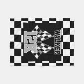 Couverture Polaire Cool personnalisé Motif d'indicateur noir et blanc (Devant (Horizontal))