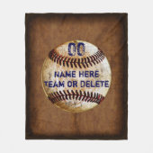 Couverture Polaire Cool Personnalisé Rustic Baseball Blanket (Devant)