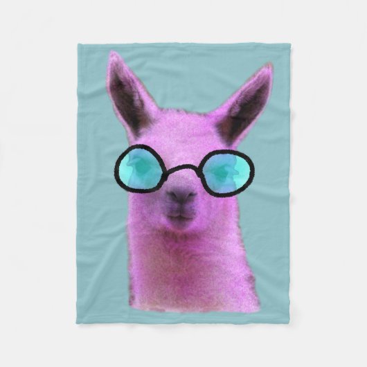 Couverture Polaire Cool Pink Llama ! (Devant)