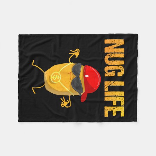 Couverture Polaire Cool Poulet Nugget Art Pour Garçons Enfants Poulet (Devant (Horizontal))