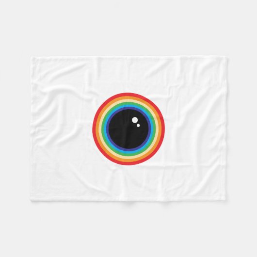 Couverture Polaire Cool Rainbow Eyeball (Devant (Horizontal))
