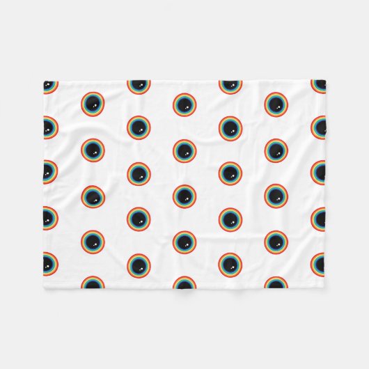 Couverture Polaire Cool Rainbow Eyes (Devant (Horizontal))