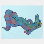 Couverture Polaire Cool Rainbow Gator (Devant (Horizontal))