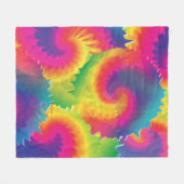 Couverture Polaire Cool Rainbow Tie Dye Motif (Devant (Horizontal))