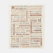 Couverture Polaire Cool Rec Word Art Neutral Personnalisé (Devant)