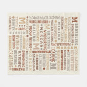 Couverture Polaire Cool Rec Word Art Neutral Personnalisé (Devant (Horizontal))