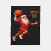 Couverture Polaire Cool Santa Basketball Player Dunking Xmas Christma (Devant)