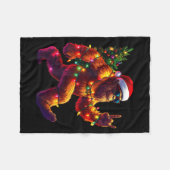 Couverture Polaire Cool Santa Hat Bigfoot Christmas Lights Festive Ho (Devant (Horizontal))