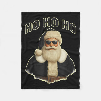 Couverture Polaire Cool Santa In Black Hat Sungles Graphic 