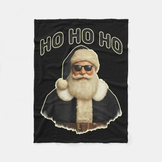Couverture Polaire Cool Santa In Black Hat Sungles Graphic  (Devant)