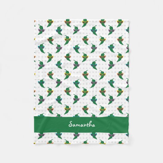 Couverture Polaire Cool Shades Green Chili Motif (Devant)