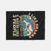 Couverture Polaire Cool Shark Art Hommes Femmes Grand Blanc Hammerhea (Devant (Horizontal))