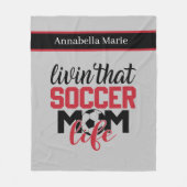 Couverture Polaire cool soccer maman ajouter nom sports (Devant)