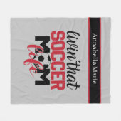 Couverture Polaire cool soccer maman ajouter nom sports (Devant (Horizontal))