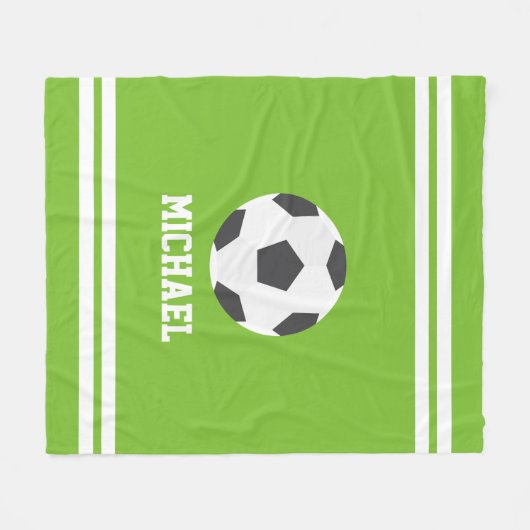 Couverture Polaire Cool Soccer thème personnalisé enfants (Devant (Horizontal))