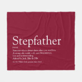 Couverture Polaire Cool Stepfather, Stepdad Définition Fun Burgundy (Devant (Horizontal))
