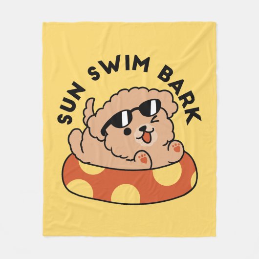 Couverture Polaire Cool Summer Chien Flottant - Jolie Puppy Pool Part (Devant)