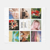 Couverture Polaire Cool Super Mom Personnalisé 8 Photo Collage (Devant (Horizontal))