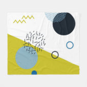 Couverture Polaire Cool, tendance, moderne, vert Memphis (Devant (Horizontal))