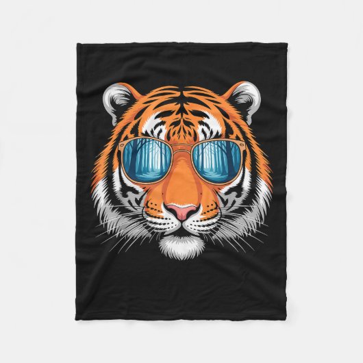 Couverture Polaire Cool Tiger Costume For Men Women Kids Pattern Tige (Devant)