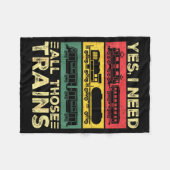 Couverture Polaire Cool Train Model Funny Train Railroad  (Devant (Horizontal))