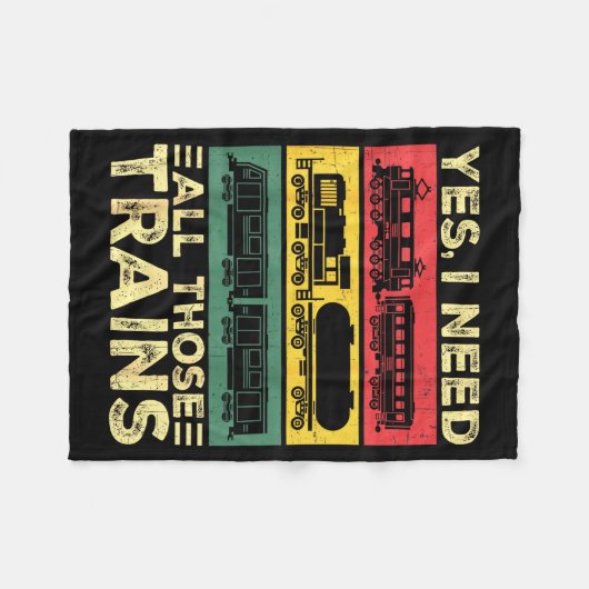 Couverture Polaire Cool Train Model Funny Train Railroad  (Devant (Horizontal))