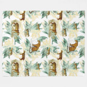 Couverture Polaire Cool Tropical Safari Wild Cats Tiger Leopard (Devant (Horizontal))