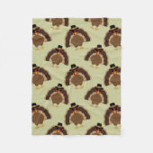 Couverture Polaire Cool Turquie Thanksgiving fun brun vert motif (Devant)