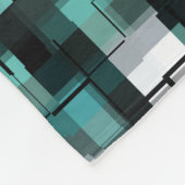 Couverture Polaire COOL Turquoise Vert Bleu Noir Blanc Abstrait Plaid (Coin)