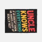 Couverture Polaire Cool Uncle Design For Uncle Men From Nephew Niece (Devant (Horizontal))