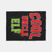 Couverture Polaire Cool Uncle Elf Christmas Family Matching Group Xma (Devant (Horizontal))