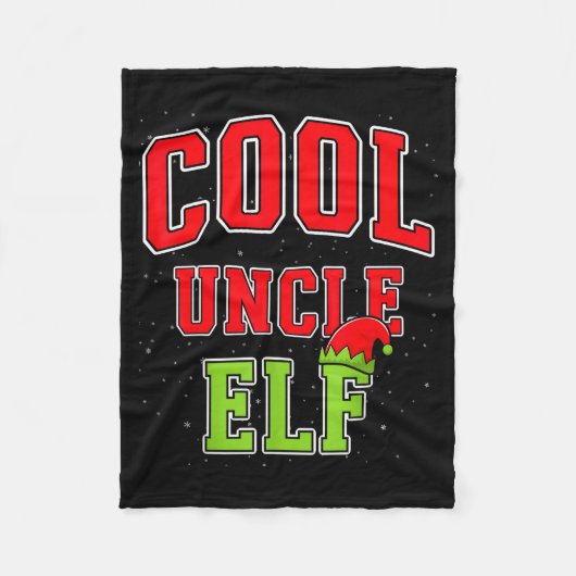 Couverture Polaire Cool Uncle Elf Christmas Family Matching Group Xma (Devant)