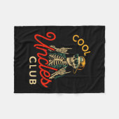 Couverture Polaire Cool Uncles Club Shirt Funny Skeleton Retro Uncle (Devant (Horizontal))