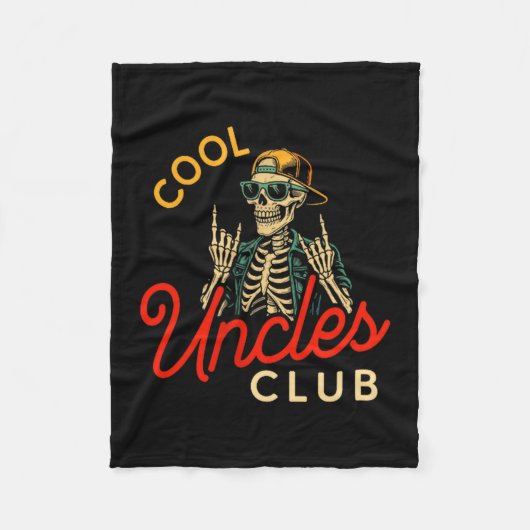 Couverture Polaire Cool Uncles Club Shirt Funny Skeleton Retro Uncle (Devant)