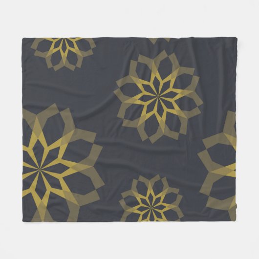 Couverture Polaire Cool, vert, unique, fleur moderne et tendance abst (Devant (Horizontal))