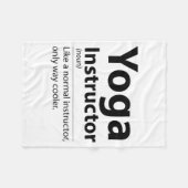 Couverture Polaire Cool Yoga Instructor Definition Funny Yoga Lover  (Devant (Horizontal))