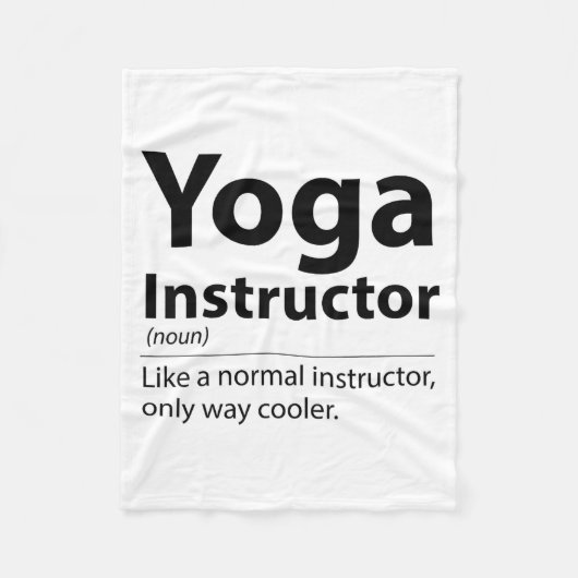 Couverture Polaire Cool Yoga Instructor Definition Funny Yoga Lover  (Devant)